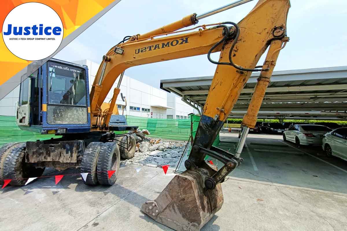 เช่าแบคโฮ ล้อยาง PW120